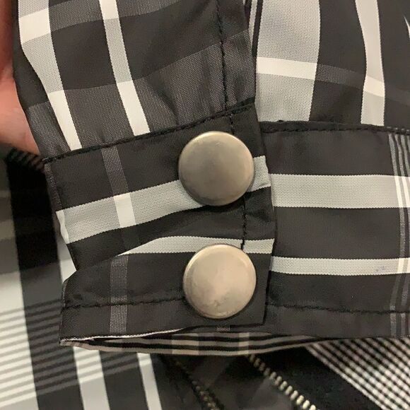 Black Rivet - Black and White Plaid Zipper Jacket - L - Picture 6 of 6